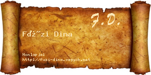 Füzi Dina névjegykártya